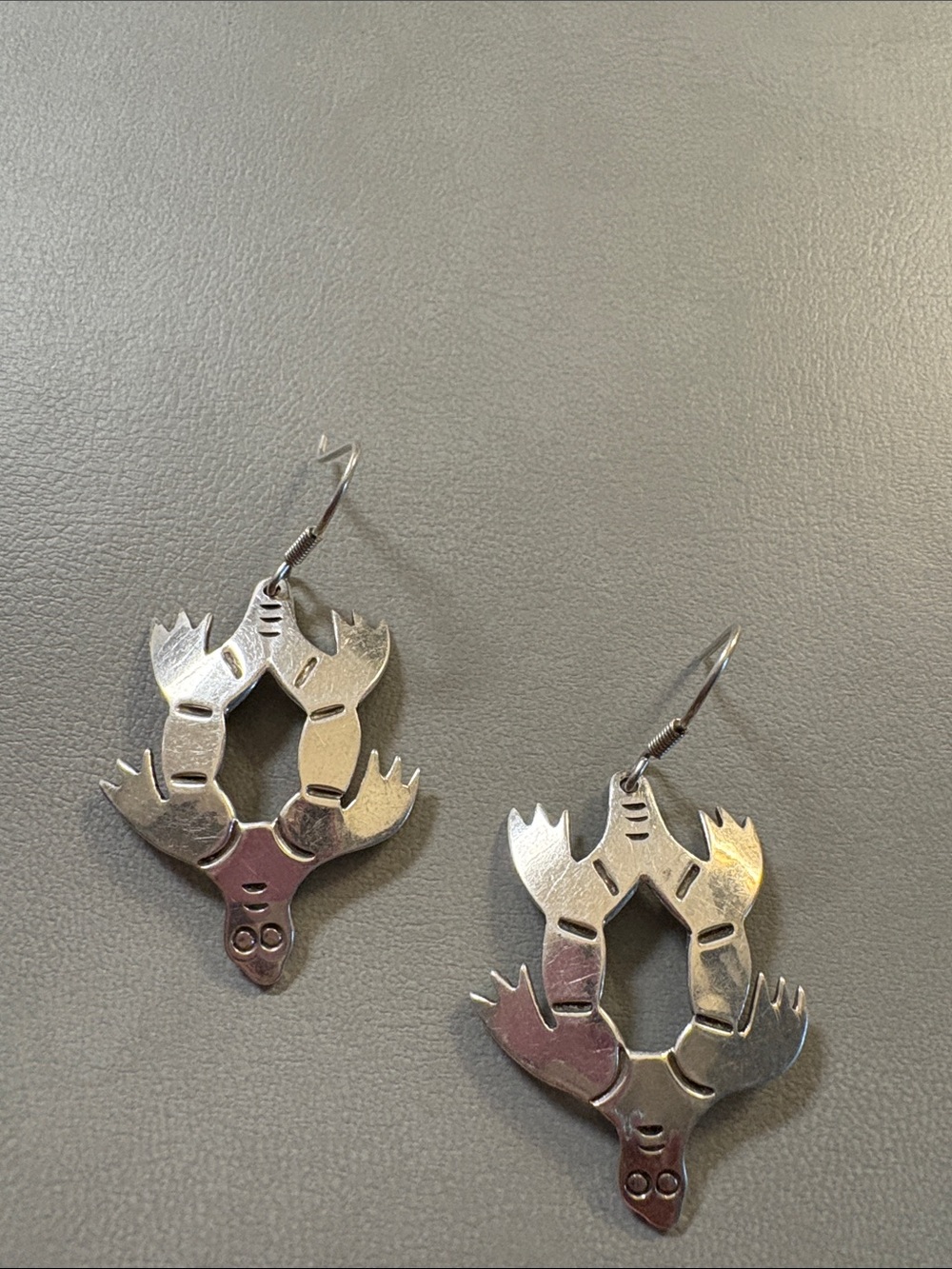 Vintage sterling silver taxco mexico turtle earrings!
